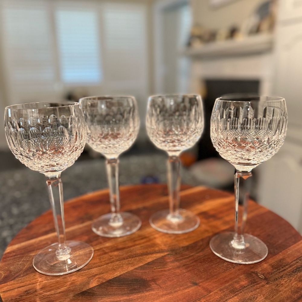 Waterford Crystal Stemware COLLEEN Hock Wine Glasses - Set of Four Vintage